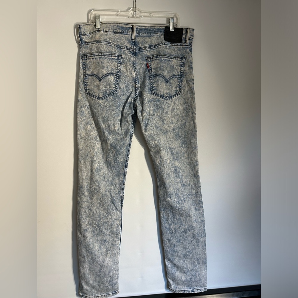 LEVI STRAUSS VTG ACID WASH WITH BLACK PATCH LABEL MENS SIZE W36x34 COTTON BLEND - Picture 2 of 8